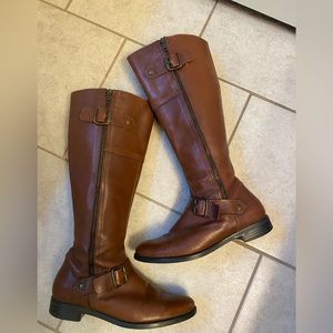 Aldo Brown Leather Knee High Boots Size 37